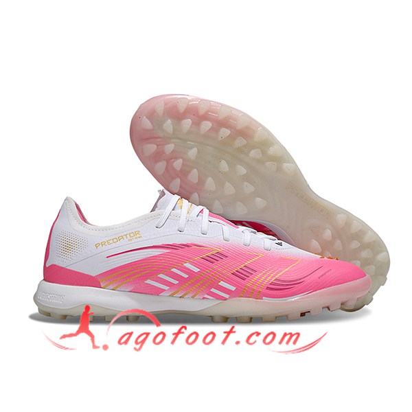 Adidas Chaussures de Foot PREDATOR 25 ELITE TF BOOTS Rose/Blanc