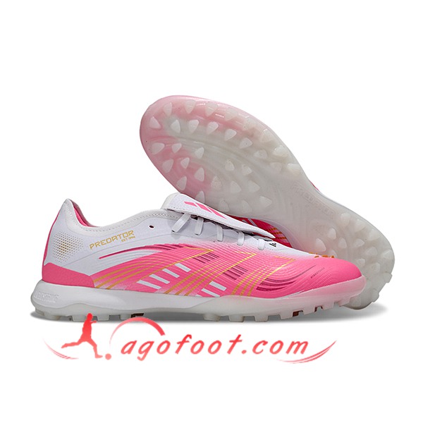 Adidas Chaussures de Foot PREDATOR LEAGUE FT TURF Rose/Blanc