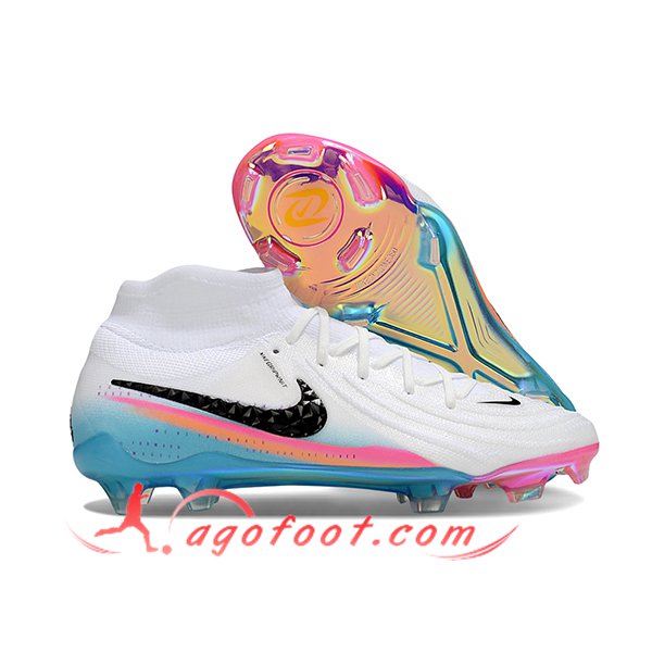 Nike Chaussures de Foot Phantom Luna Elite NU FG Phantom Luna Elite NU FG Blanc/Noir/Rose/Bleu