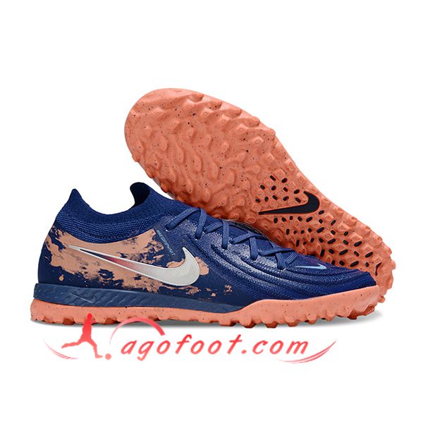 Nike Chaussures de Foot Phantom GX II EliteTF Bleu/Rose