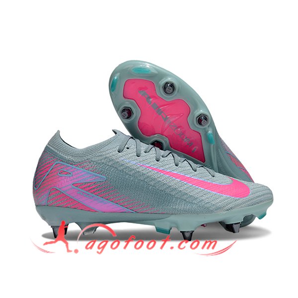 Nike Chaussures de Foot AIR ZOOM MERCURIAL VAPOR XVI ELITE SG-PRO Vert/Rose