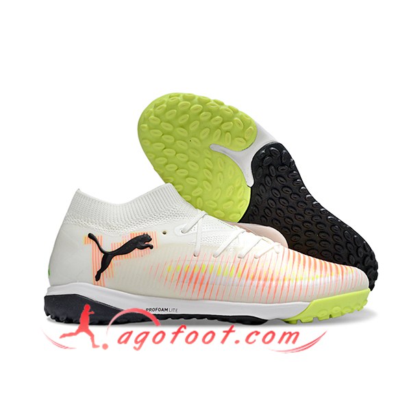 PUMA Chaussures de Foot FUTURE 8 ULTIMATE TF Blanc/Orange/Noir
