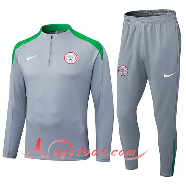 Ensemble Survetement de Foot Nigeria Gris/Vert 2025/2026