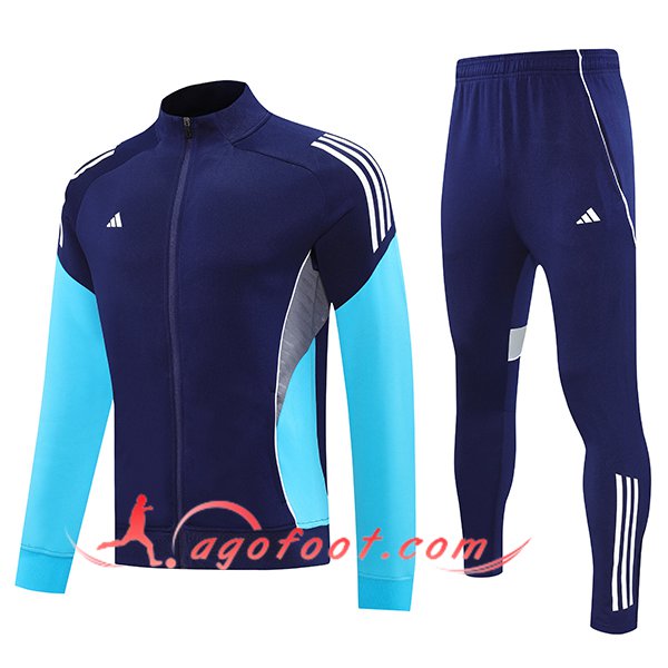 Ensemble Survetement de Foot Veste Adidas Bleu 2025/2026 -03