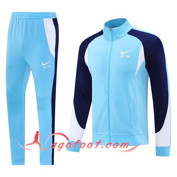 Ensemble Survetement de Foot Veste Nike Bleu/Blanc 2025/2026 -02