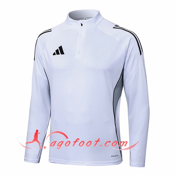 Sweatshirt Training Adidas Blanc/Noir/Gris 2025/2026