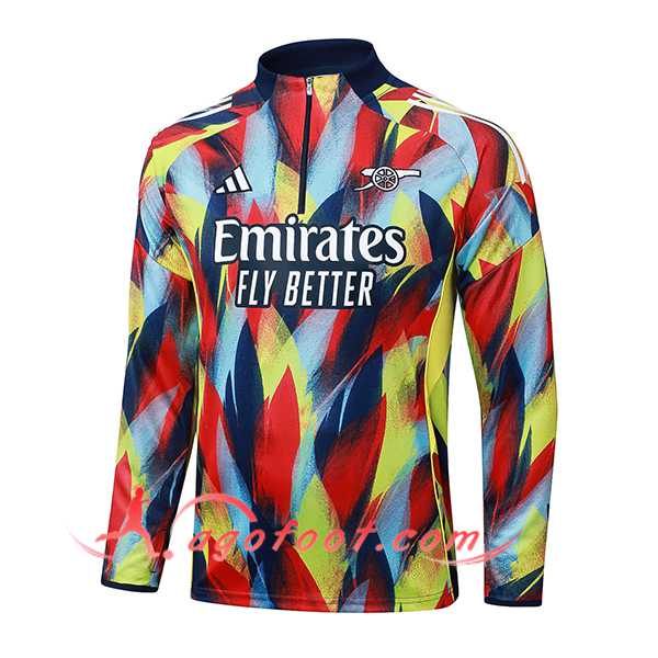 Sweatshirt Training Arsenal Rouge/Bleu/Jaune 2025/2026
