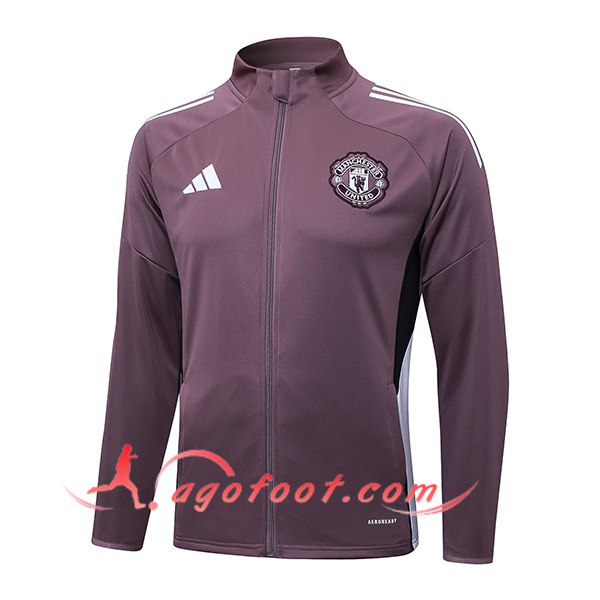 Veste Foot Manchester United Pourpre/Blanc/Noir 2025/2026