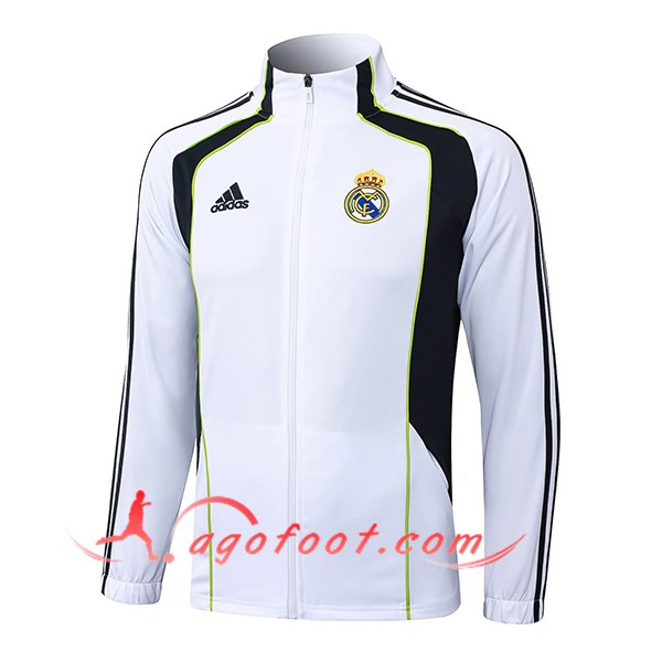 Veste Foot Real Madrid Blanc/Noir/Vert 2025/2026