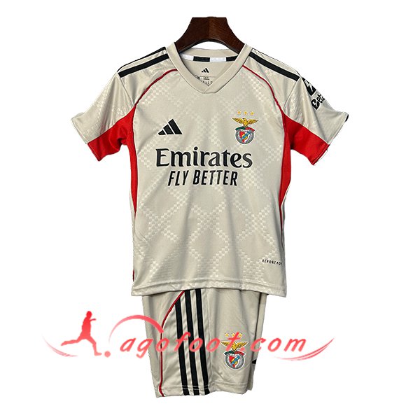 Nouveau Maillot de Foot Benfica Enfant Exterieur 2025/2026
