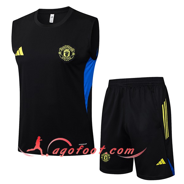 Ensemble Training Debardeurs Manchester United Noir/Bleu 2025/2026 -02