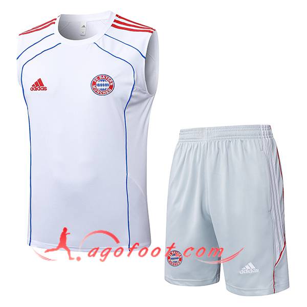 Ensemble Training Debardeurs Bayern Munich Blanc/Rouge/Bleu 2025/2026