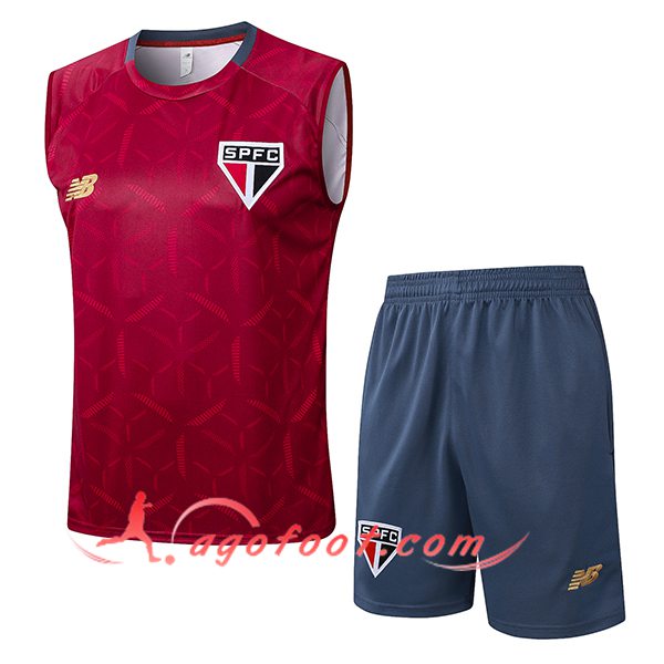 Ensemble Training Debardeurs Sao Paulo FC Rouge 2025/2026