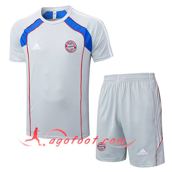Ensemble Training T-Shirts Bayern Munich Gris/Rouge/Bleu 2025/2026