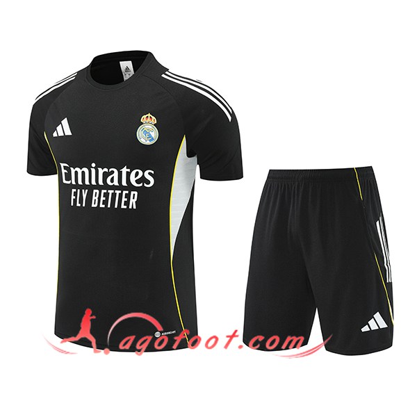 Ensemble Training T-Shirts Real Madrid Noir/Gris 2025/2026 -02