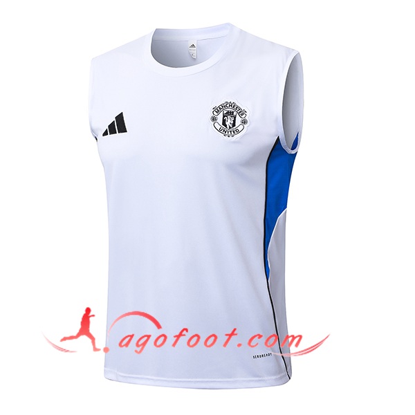 Training Debardeurs Manchester United Blanc/Bleu 2025/2026