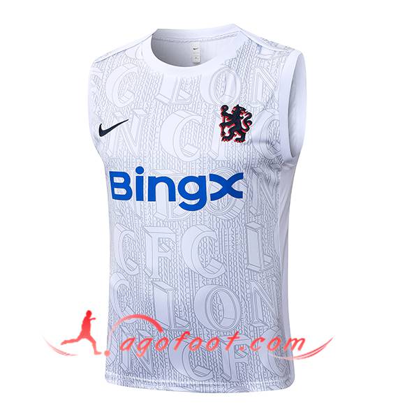 Training Debardeurs FC Chelsea Blanc/Gris 2025/2026