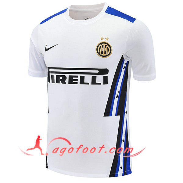 Training T-Shirts Inter Milan Blanc/Noir/Bleu 2025/2026