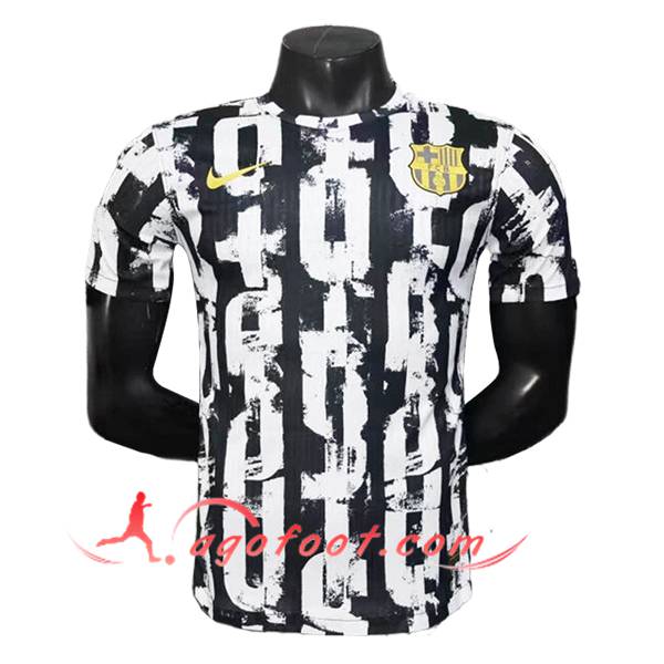 Training T-Shirts FC Barcelone Noir/Blanc 2025/2026