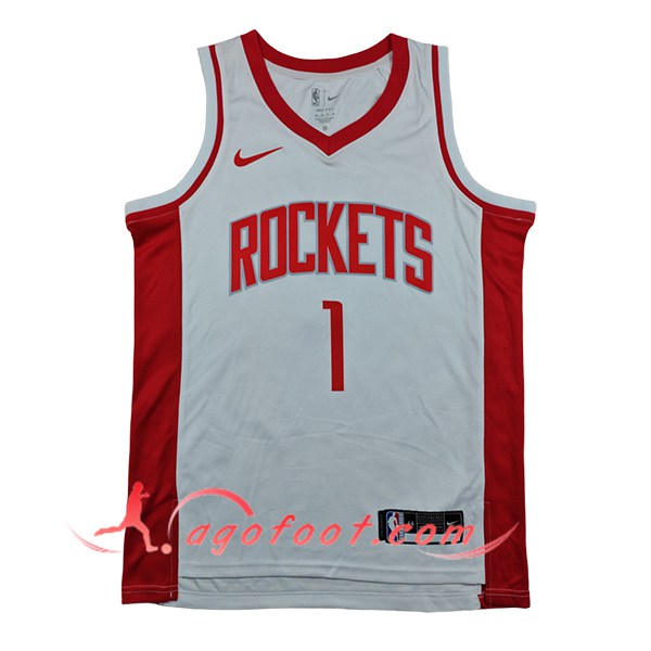 Maillot Houston Rockets (THOMPSON #1) 2025/26 Blanc/Rouge