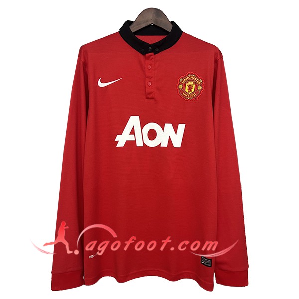 Maillot de Foot Manchester United Retro Domicile Manches Longues 2013/2014
