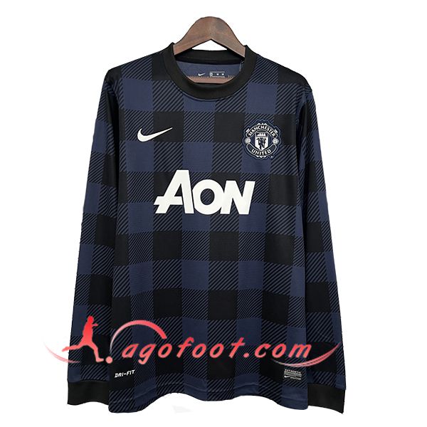 Maillot de Foot Manchester United Retro Exterieur Manches Longues 2013/2014