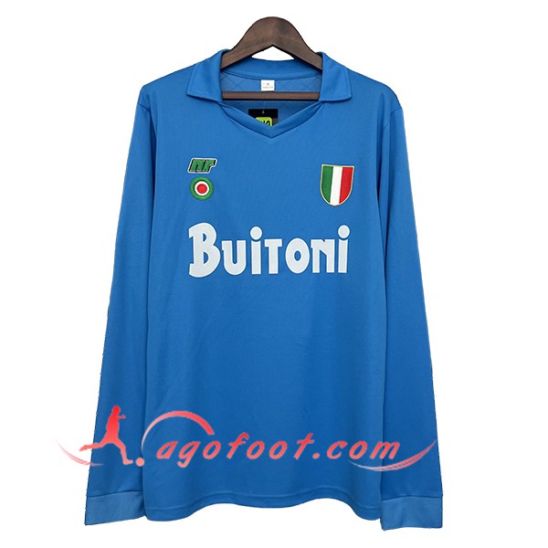 Maillot de Foot SSC Naples Retro Domicile Manches Longues 1987/1988