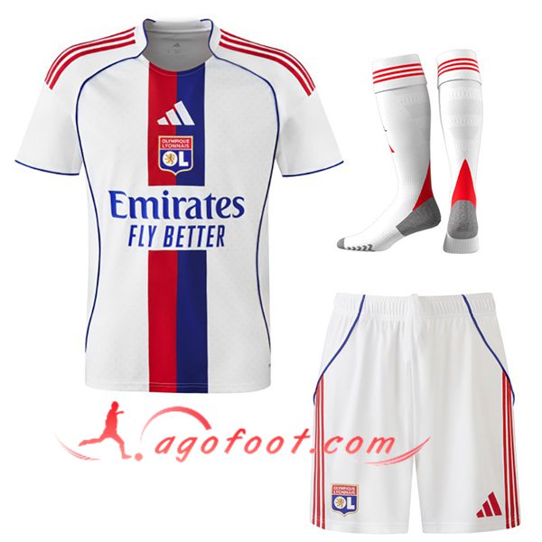 Ensemble Maillot Lyon Domicile (Short + Chaussettes) 2025/2026