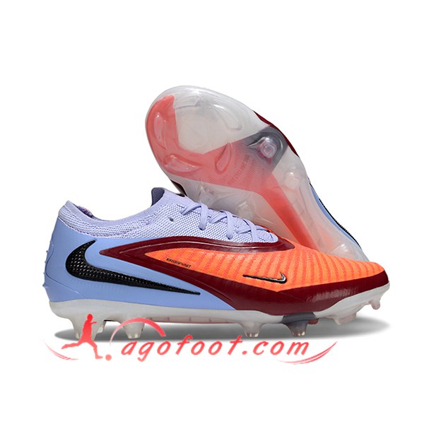 Nike Chaussures de Foot Phantom GX III Elite FG Pourpre/Orange/Rouge