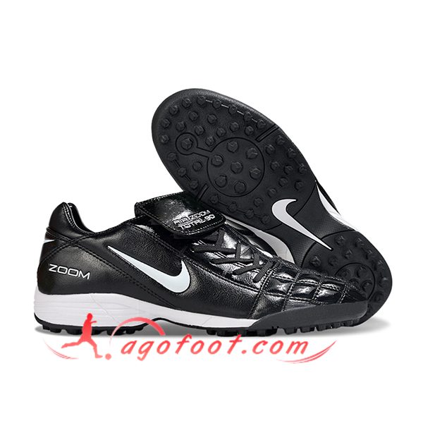 Nike Chaussures de Foot NIKE T90 TF Noir/Blanc