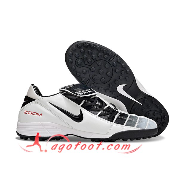 Nike Chaussures de Foot NIKE T90 TF Blanc/Noir