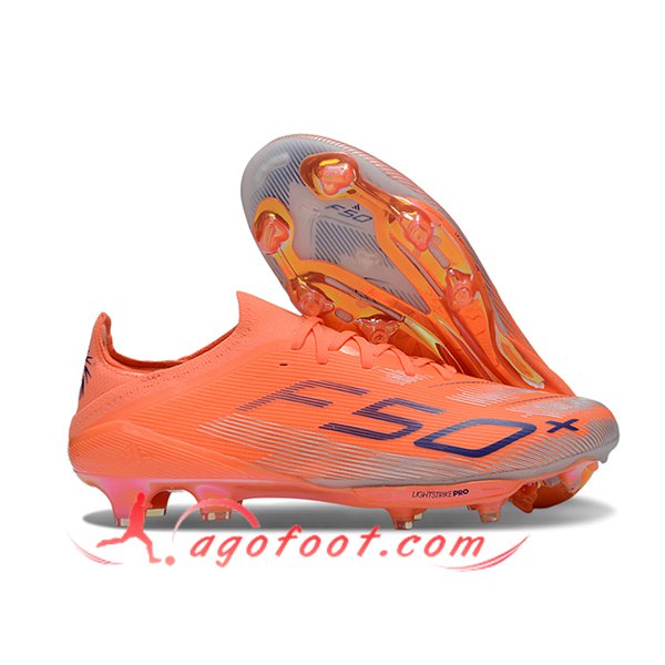 Adidas Chaussures de Foot F50+.1 FG Orange/Pourpre