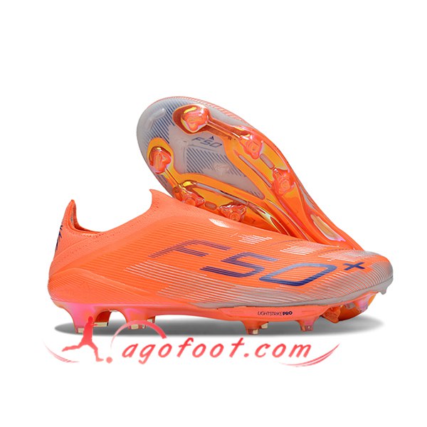 Adidas Chaussures de Foot F50+ FG Orange/Pourpre