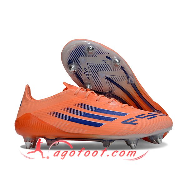 Adidas Chaussures de Foot F50 ELITE SG Orange/Pourpre -02