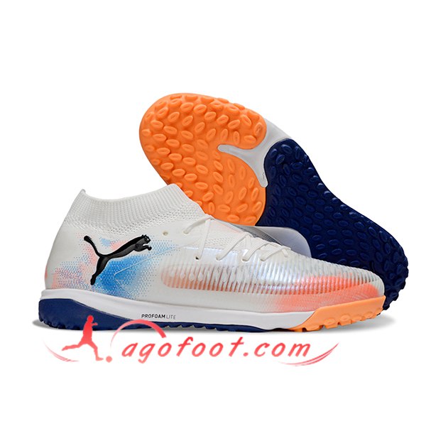 PUMA Chaussures de Foot FUTURE 8 ULTIMATE TF Blanc/Orange
