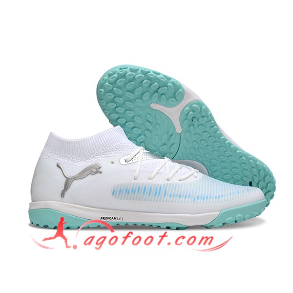 PUMA Chaussures de Foot FUTURE 8 ULTIMATE TF Blanc/Bleu/Vert