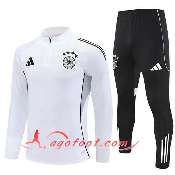 Ensemble Survetement de Foot Allemagne Blanc/Gris 2025/2026