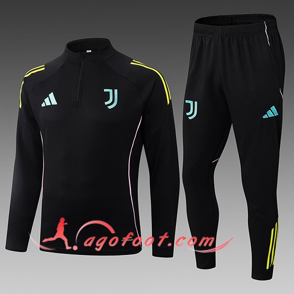 Ensemble Survetement de Foot Juventus Enfant Noir 2025/2026