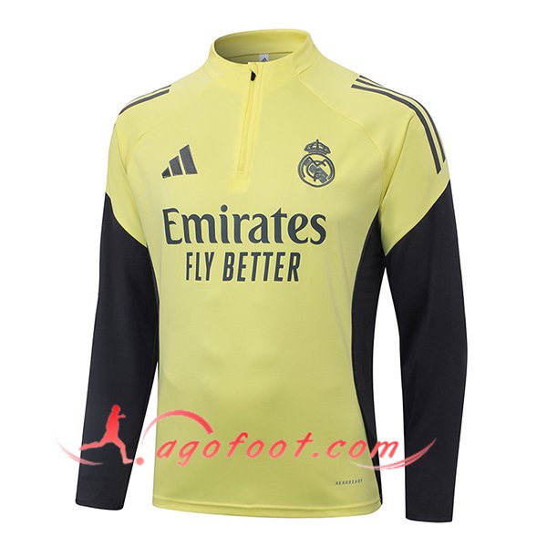 Sweatshirt Training Real Madrid Jaune/Noir 2025/2026