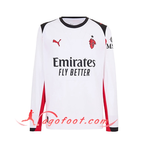 Nouveau Maillot de Foot Milan AC Exterieur Manches Longues 2025/2026