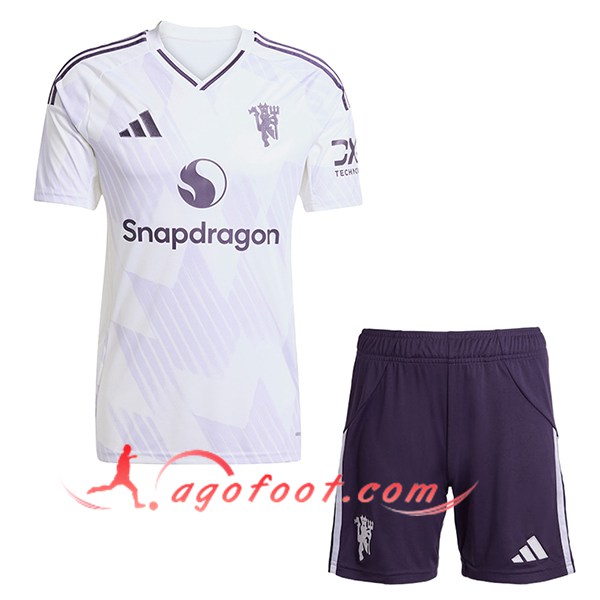 Nouveau Maillot de Foot Manchester United Enfant Exterieur 2025/2026