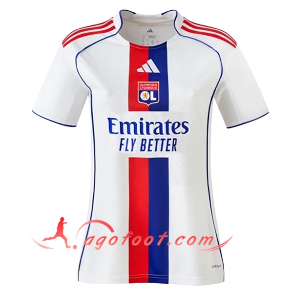 Nouveau Maillot de Foot Lyon Femme Domicile 2025/2026