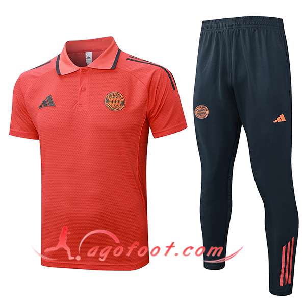 Ensemble Polo Foot Bayern Munich Orange/Gris 2025/2026