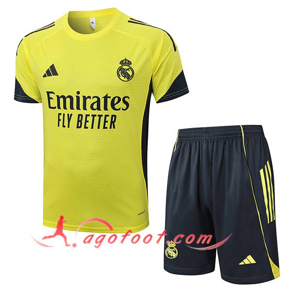 Ensemble Training T-Shirts Real Madrid Jaune/Noir 2025/2026