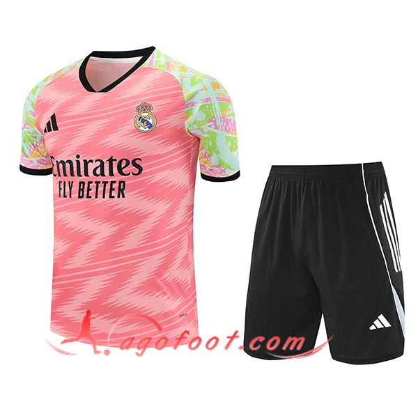 Ensemble Training T-Shirts Real Madrid Rose/Vert 2025/2026