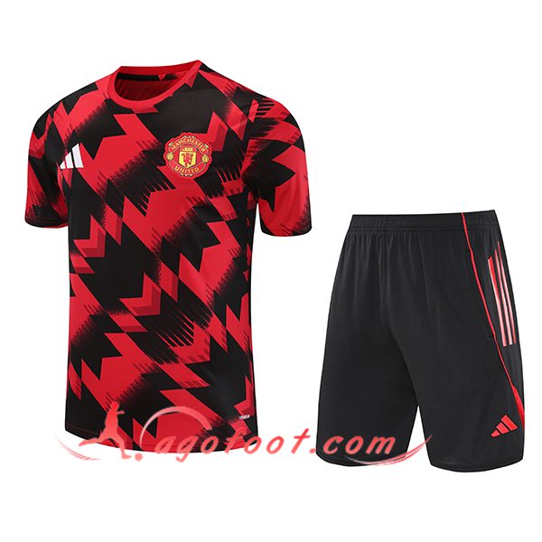 Ensemble Training T-Shirts Manchester United Rouge/Noir 2025/2026 -02