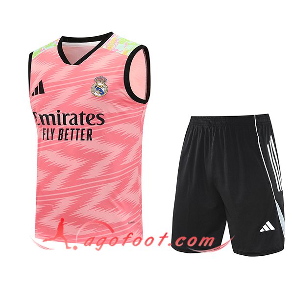Ensemble Training Debardeurs Real Madrid Rose/Vert 2025/2026