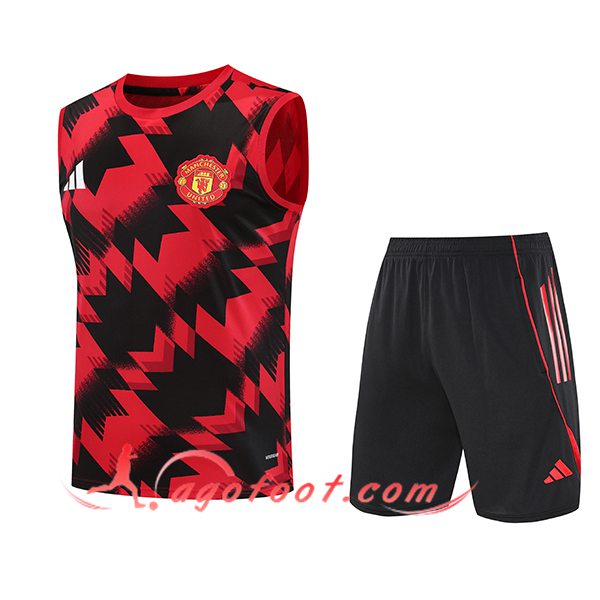 Ensemble Training Debardeurs Manchester United Rouge/Noir 2025/2026