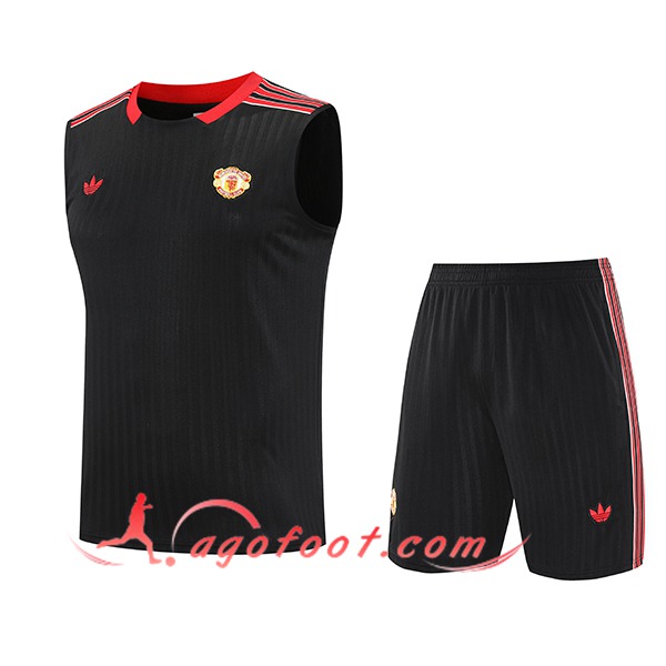 Ensemble Training Debardeurs Manchester United Noir/Rouge 2025/2026