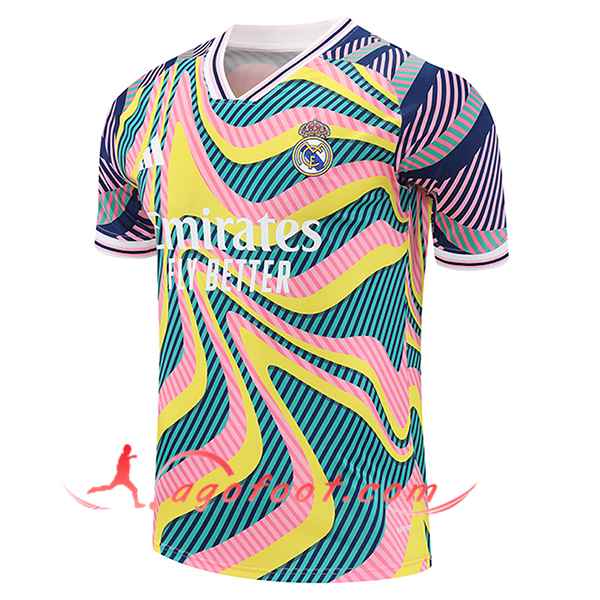 Training T-Shirts Real Madrid Vert/Rose/Jaune 2025/2026